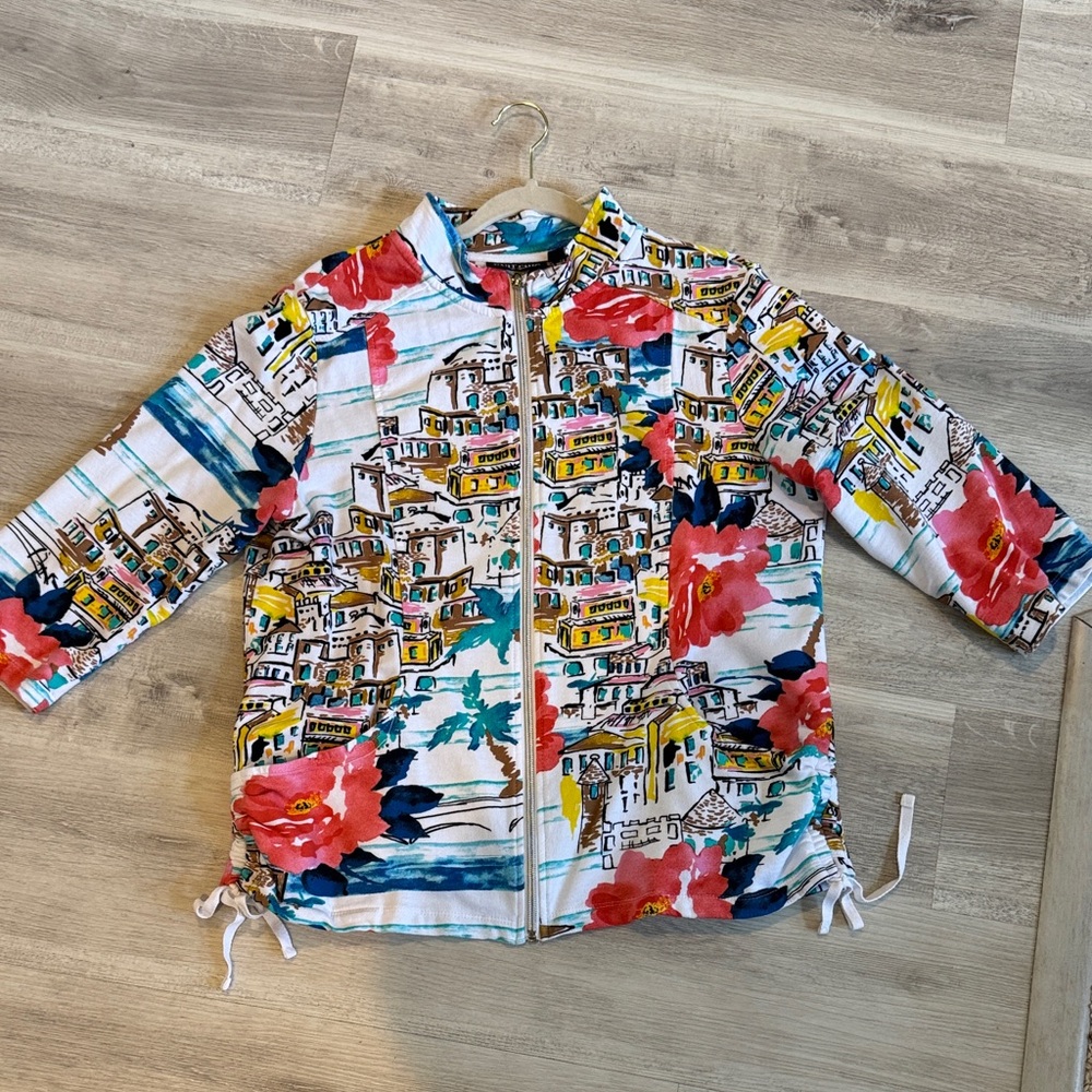 Knit chic 🏖️Vibrant Patterned Jacket - Picture 4 of 6